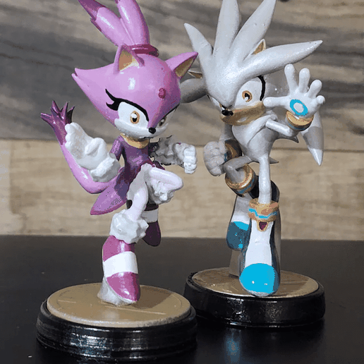 🎲 Silver and Blaze Amiibo Figure・Free 3D File for ・Cults