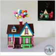 FRONT001.jpg 3D file Carl & Ellie's House - Pixar Up Movie night light - Big build・3D print model to download