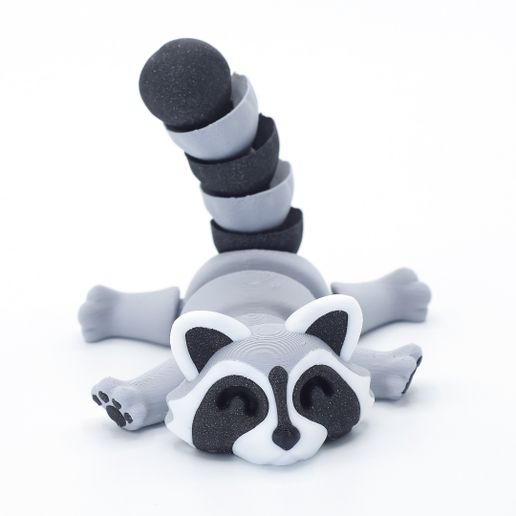 🗑️ Articulated Racoon・ 3D File for 3D printing・Cults