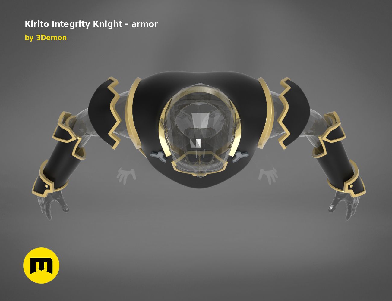 render_scene_Integrity-knight-Kirito-color.67 kopie.jpg Fichier 3D L'armure complète de Kirito - Integrity Knight・Plan imprimable en 3D à télécharger, 3D-mon