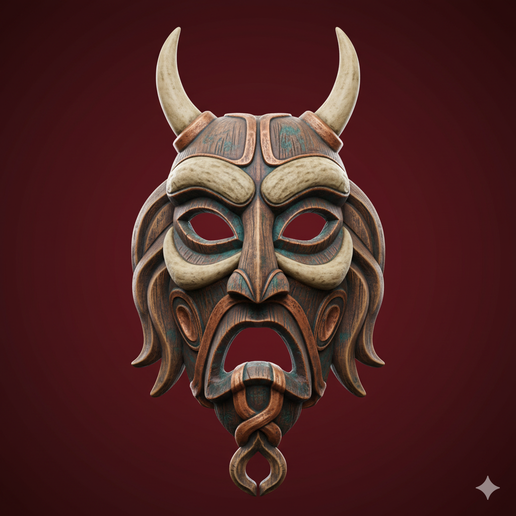 stylized mask STL, oni mask STL, cosplay face mask STL, skull mask STL, AI mask STL, ornate mask STL, dragon mask STL, villain mask STL, split face mask STL, alien mask STL, mask wall art STL, festival mask STL, manga mask STL, space mask STL, zombie mask