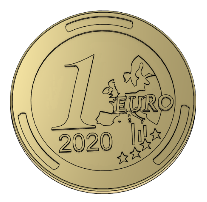 VBuck_Pile.png STL file VBuck Euro Fortnite coin・3D printable model to download, ludovic_gauthier