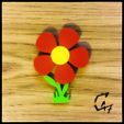 Flower-magnet.jpg Flower - Fridge Magnet
