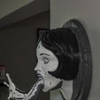 junji-ito-inspired-slug-girl-wall-sculpture-3d-printed-1.jpg Junji Ito Inspired Slug Girl Bust