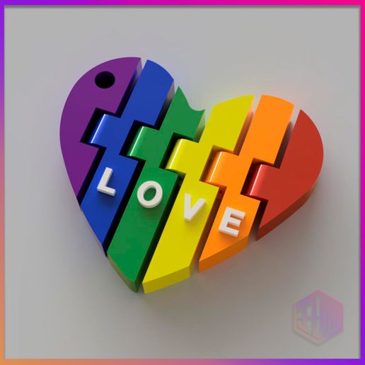 ARTICULATED HEART KEYCHAIN