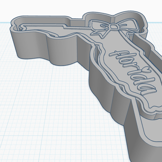 Florida-w-Bow-4.5in-5.png Florida mit Schleife Freshie Mold