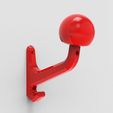 MOTORCYCLE-HELMET-HOLDER-basic-02.jpg MOTORCYCLE HELMET HOLDER  |  bicycle helmet holder  |  helmet support  | HELMET WALL MOUNTED    |  Moto HELMET  |   Bike HELMET   |    3D MODEL STL | STL | 3D PRINTING FILE |