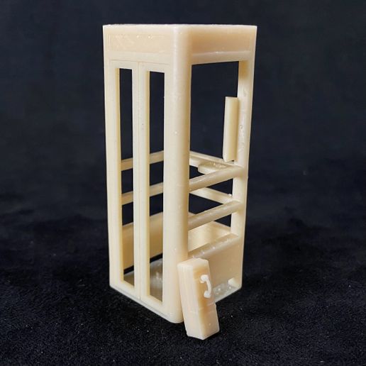 Retro Phone Booth 3D model