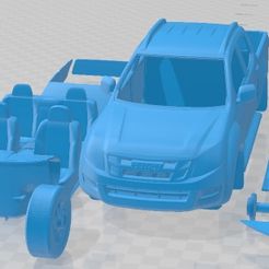 Isuzu-D-Max-Double-Cab-Huntsman-2014-Partes-1.jpg 3D file Isuzu D Max Double Cab Huntsman 2014 Printable Car・3D printable design to download