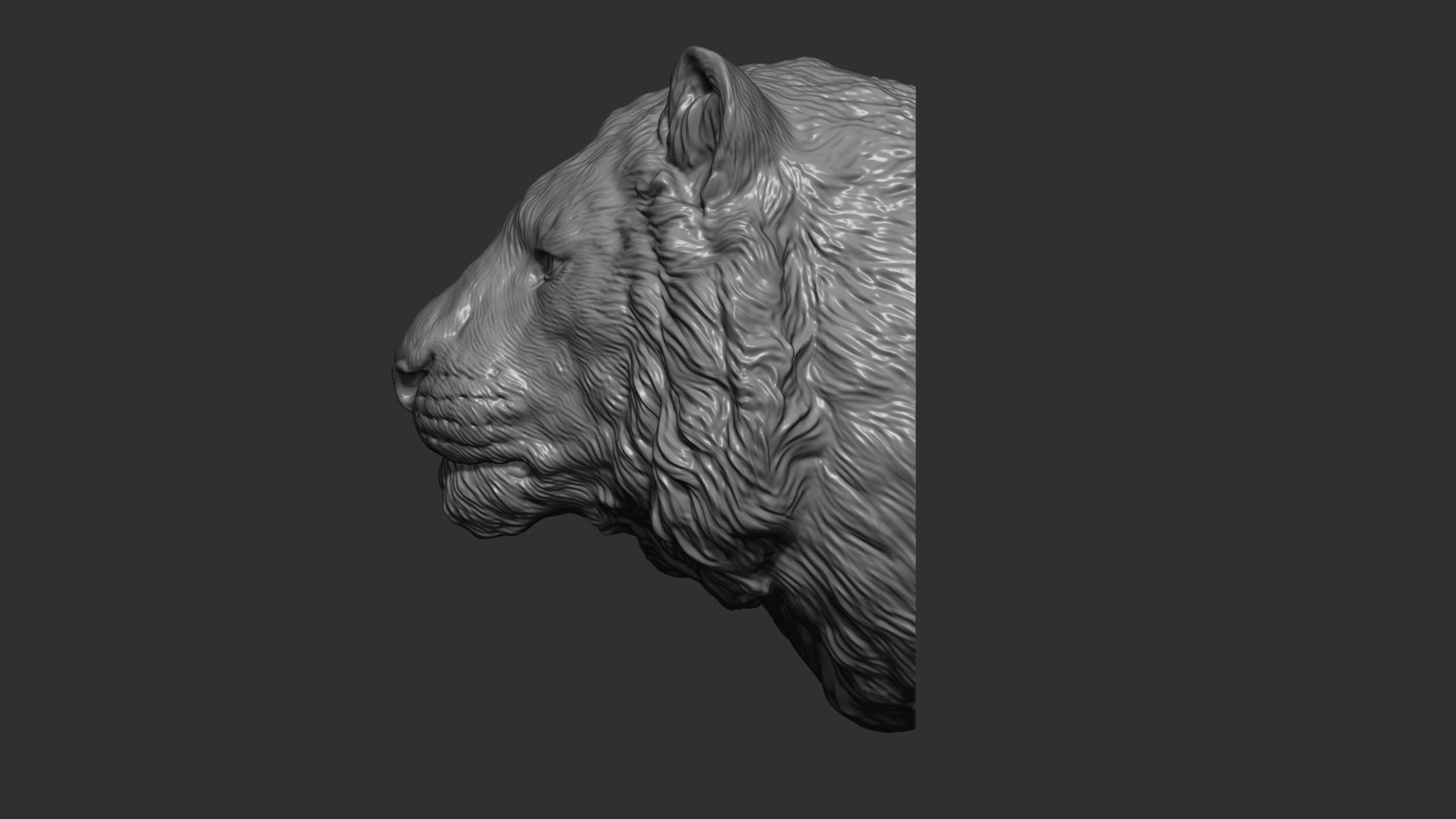 3.jpg OBJ-Datei Tiger Kopf Büste herunterladen • Objekt zum 3D-Drucken, guninnik81