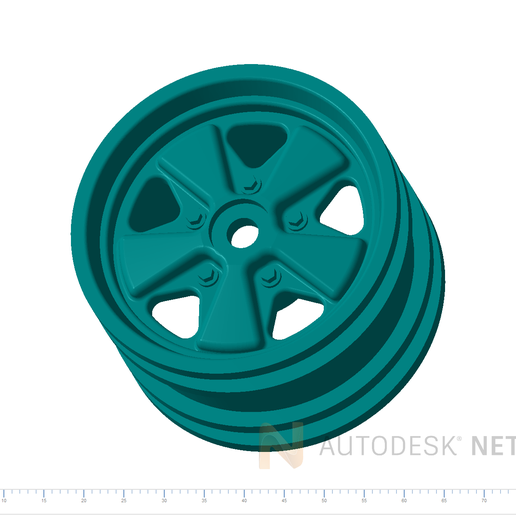FF01.png Télécharger fichier Tamiya M-Chassis Rim / Felge Porsche Fuchs Design • Modèle à imprimer en 3D, VeloRex