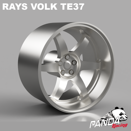 PR-02-Rays-Volk-TE37-PANDA-RACING.png Wheel for hot wheels Rays Volk TE37