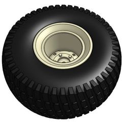 26in.JPG STL-Datei 26 and 18 1/25 Garden Tractor Model Tires and Wheels kostenlos・3D-druckbares Objekt zum herunterladen
