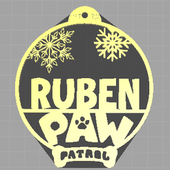 Boule-modèle.png Fichier STL Boule de Noel Paw patrol・Objet pour impression 3D à télécharger