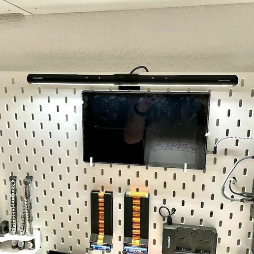 IKEA Skadis Holder for Globalink Monitor Lamp