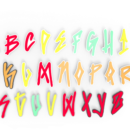 graffiti tag alphabet png lettering
