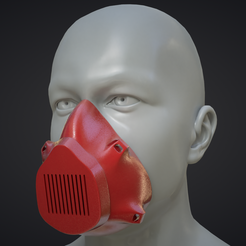 1.png OBJ file 3D Mask Print・3D printing template to download