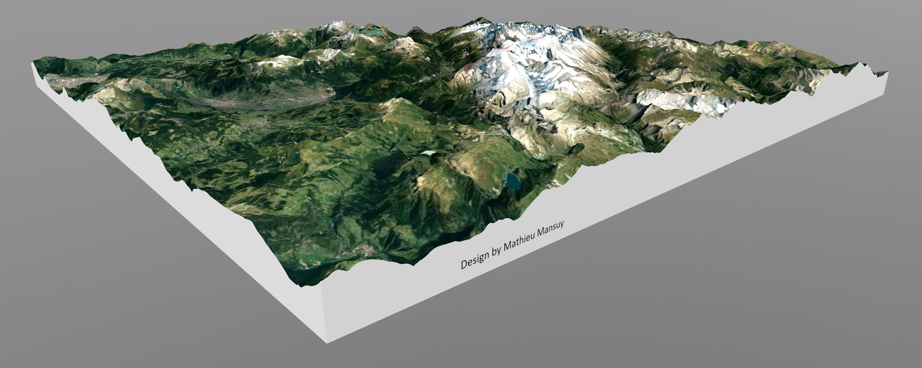 20180731-Modele_Numerique_du_Terrain-Arete_des_Bosses (3).JPG STL-Datei Cartography - Your Hike in Relief herunterladen • Modell für 3D-Drucker, MathieuM3D