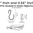 p1.png [BJD Building Block] - Pre-scaled S-hooks 1" and 1/5" inch Sculpting tool