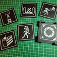 See S Sees e ‘a me m ¥ * # eS Portal drink coasters