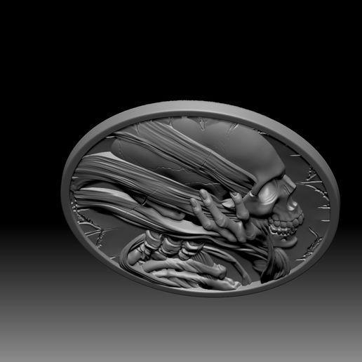 2-1.jpg Modelo de impressão 3D da moeda de prata em alto-relevo Bone Demon