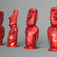 Moai.3.png Lowpoly Moai statue - Easter Island 3D print model 3D print model