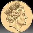 6.jpg Queen Elizabeth coin medal bas-relief