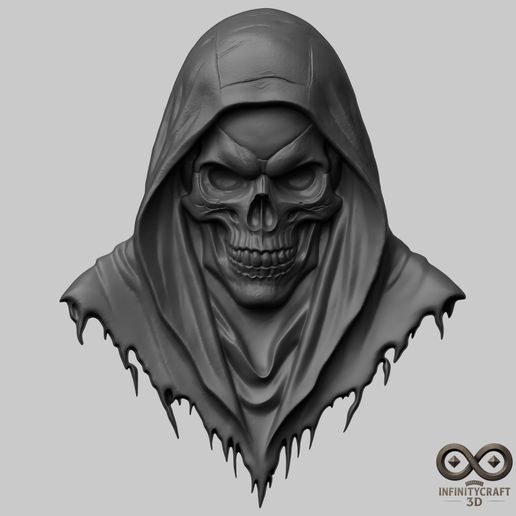 Skull-of-the-Deathbringer-1.jpg Skull of the Deathbringer STL file for 3d printing or CNC 3D print model