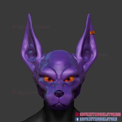 Beerus_Anubis_Helmet_01.jpg Archivo 3D Beerus Máscara Cosplay - Anubis Casco STL・Plan de impresión en 3D para descargar
