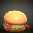 1-7.png kirby burger - kirby fanart 3D print model