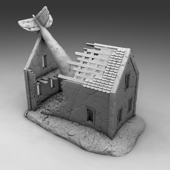 1.png World War II Architecture - Home with crashed plane