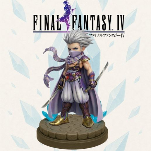 Edge from Final Fantasy IV (4), 4 Stls (Edge with base, baseless and special crystal base both normal and thin versions)