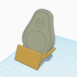 imagen_2022-12-12_203715263.png STL file Avocado phone holder - Avocado phone holder・3D printer model to download