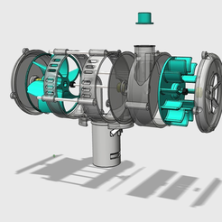EXPLOSION.png Free 3D file Vacuum Converter for Dyson System・3D print design to download