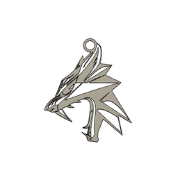 wwqwq.png the witcher wolf earring keychain necklace