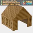 Wood-Log-Cabin-Reptile-Hide.jpg Log Cabin Wooden House Reptile Hamster Small Pet Animal Hide MineeForm FDM 3D Print STL File