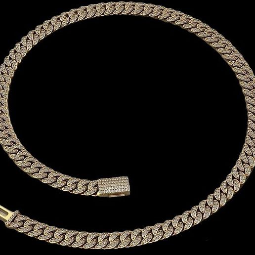 3d cuban chain 0,8mm 3D model