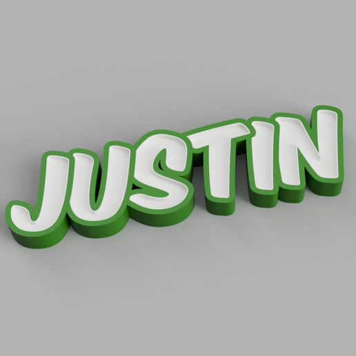 NAMELED JUSTIN - LED LAMP WITH NAME 3D model