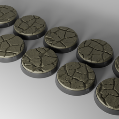 ovw.png 10x 32mm base with cracked ground (version 3) [+toppers]