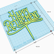 hr.png Happy Retirement Cake Topper