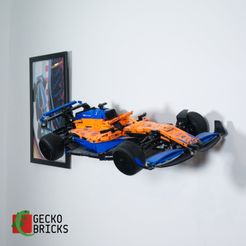 1.jpg Gecko Bricks Wall mount for Technic McLaren Formula 1 Race Car 42141 F1