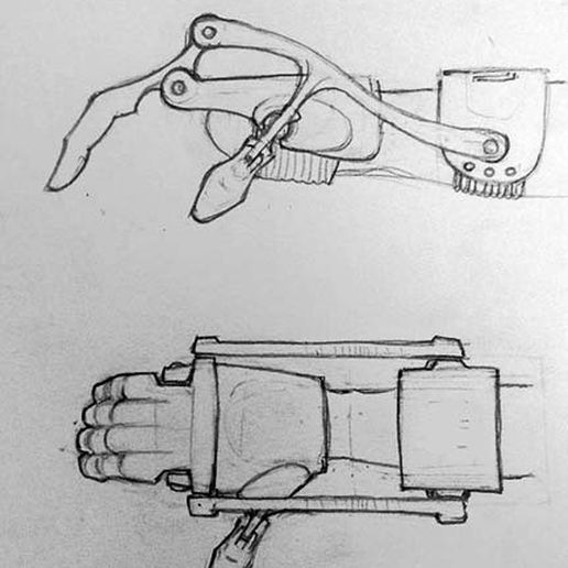 Download Free STL File Mechanical Prosthetic Concept Model • 3D Print ...