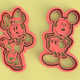 mickey-y-minnie-render.png mickey mouse and minnie cookie cutters / minnie and mickeys cookie cutters