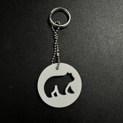 IMG-9894.jpg STL file Bear keychain (print in place)・3D print model to download