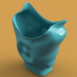 vase307-04-06-07 v1-r1.png King coat vase cup vessel holder v307 for 3d-print or cnc
