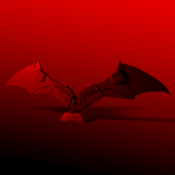 main.png Archivo STL THE BATMAN 2022 Cuchillo táctico / Batarang con soporte・Plan imprimible en 3D para descargar, CyrylXI