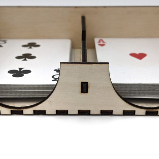 PXL_20210105_024129424-01.jpeg Laser SVG Cut File Draw and Discard Box, PNG Playing Card Holder, Deal and Discard Holder, Game Card Holder File