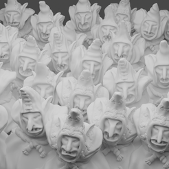allkorper.png Файл 3D Армия гоблинов (копья и лучники)・Модель для загрузки и печати в формате 3D