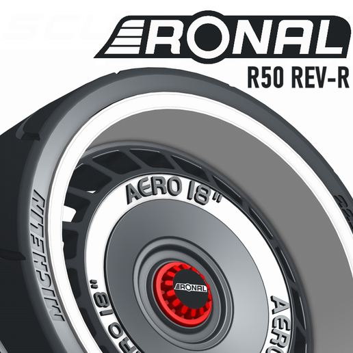 🛞 1/18 WHEEL RONAL TURBO R50 REV-R - NISSAN NISMO GTR / LIBERTY WALK ...