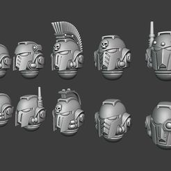 Tactical Greek Heads.jpg STL file Greek Helmets - Tactical Version・3D print design to download